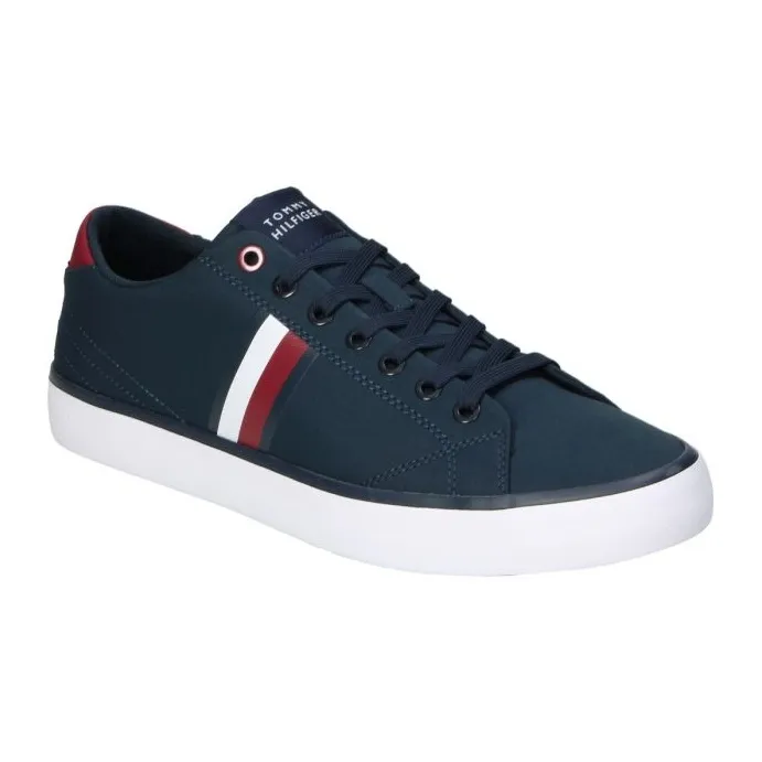 Chaussures Tommy Hilfiger Vulc Low Stripes en maille FM0FM04946 DW5 bleu