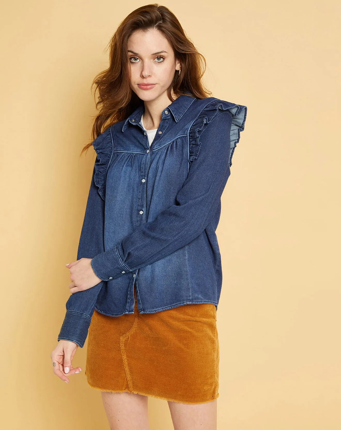 Chemise en jean Blue Gilda aged wash