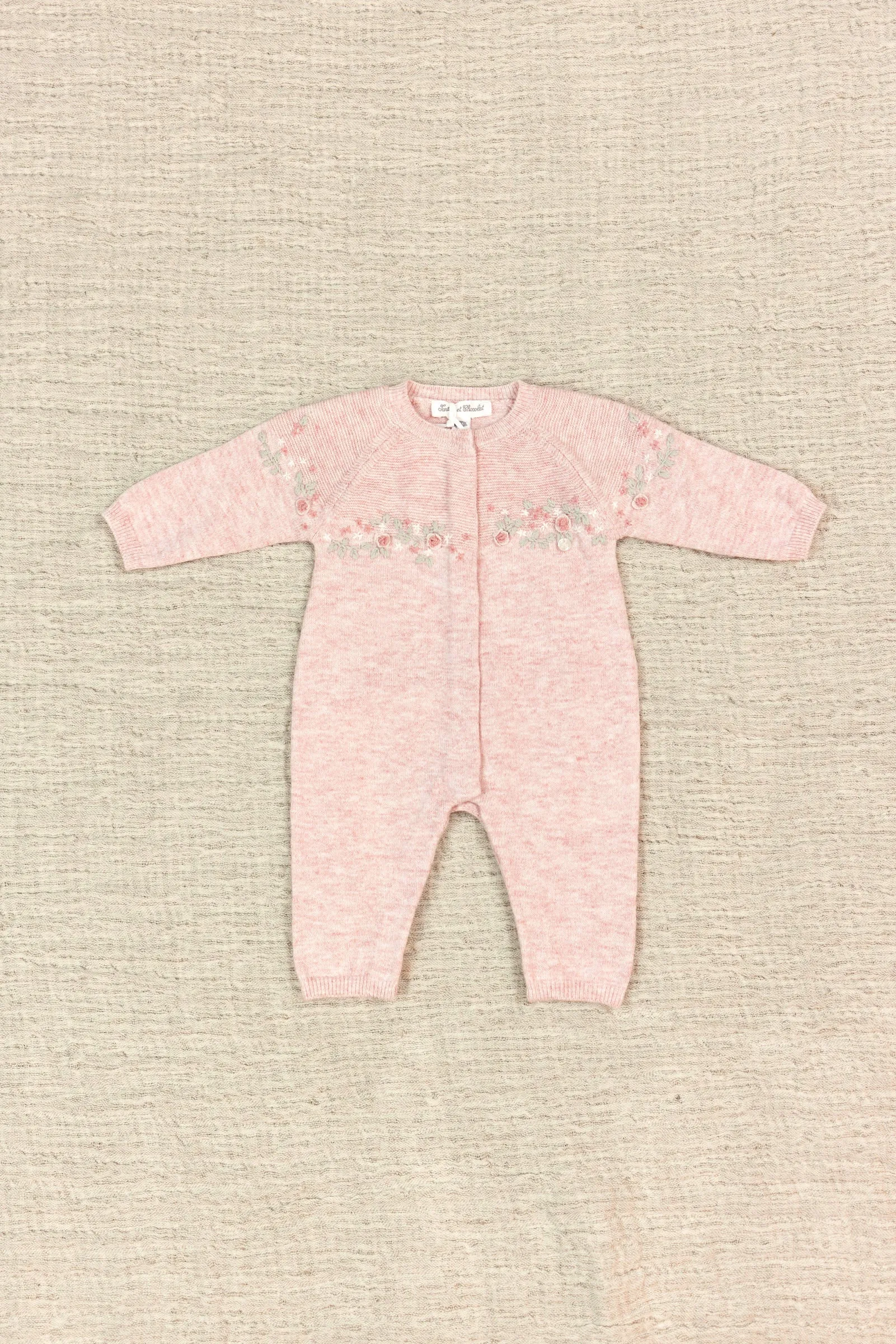 Combinaison broderie rose babygirl Tartine et chocolat H24