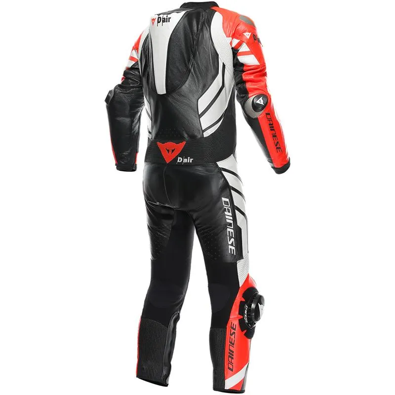 Combinaison MUGELLO 3 PERF. D-AIR® 1PC LEATHER SUIT DAINESE noir/blanc/rouge - MAXXESS.FR, Combinaison cuir