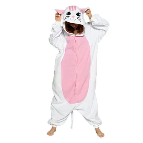 Combinaison Pyjama  Chat Blanc Enfant