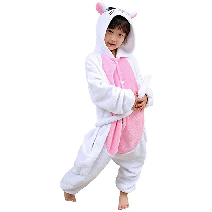 Combinaison Pyjama  Chat Blanc Enfant