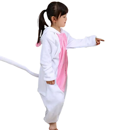 Combinaison Pyjama  Chat Blanc Enfant