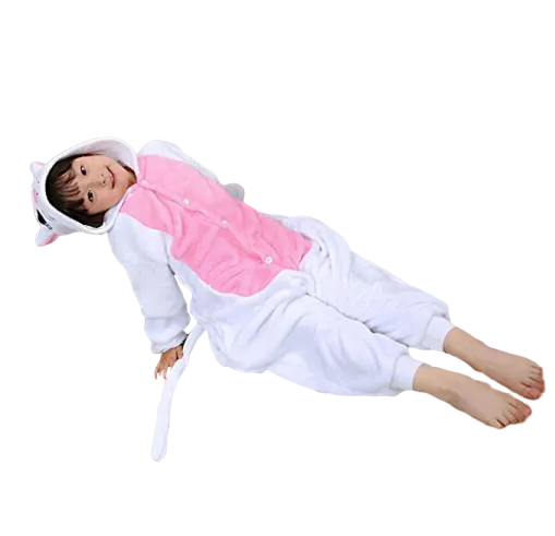 Combinaison Pyjama  Chat Blanc Enfant