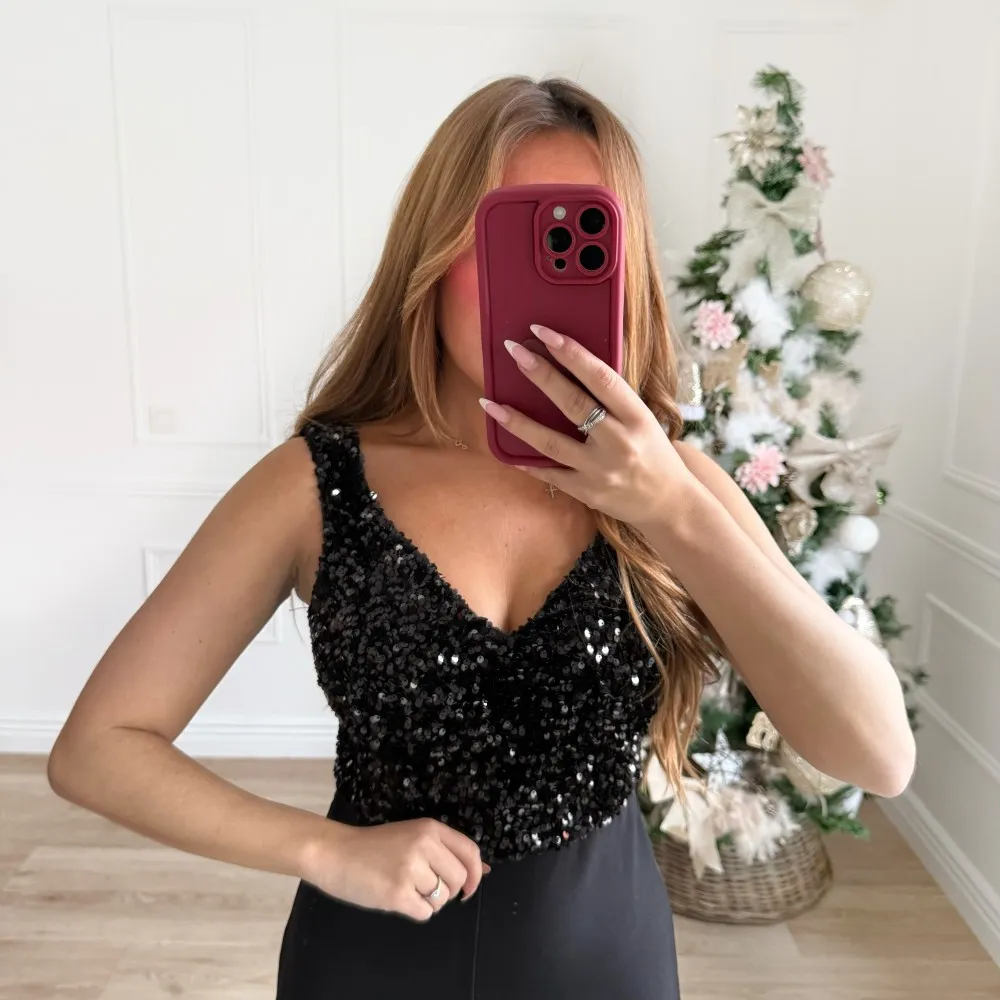 COMBINAISON SEQUINS BLACK