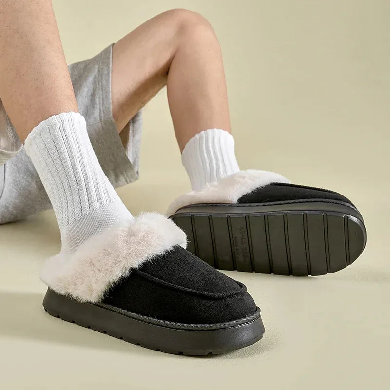 ConfortCoton - Chaussons d'Hiver en Coton pour Homme