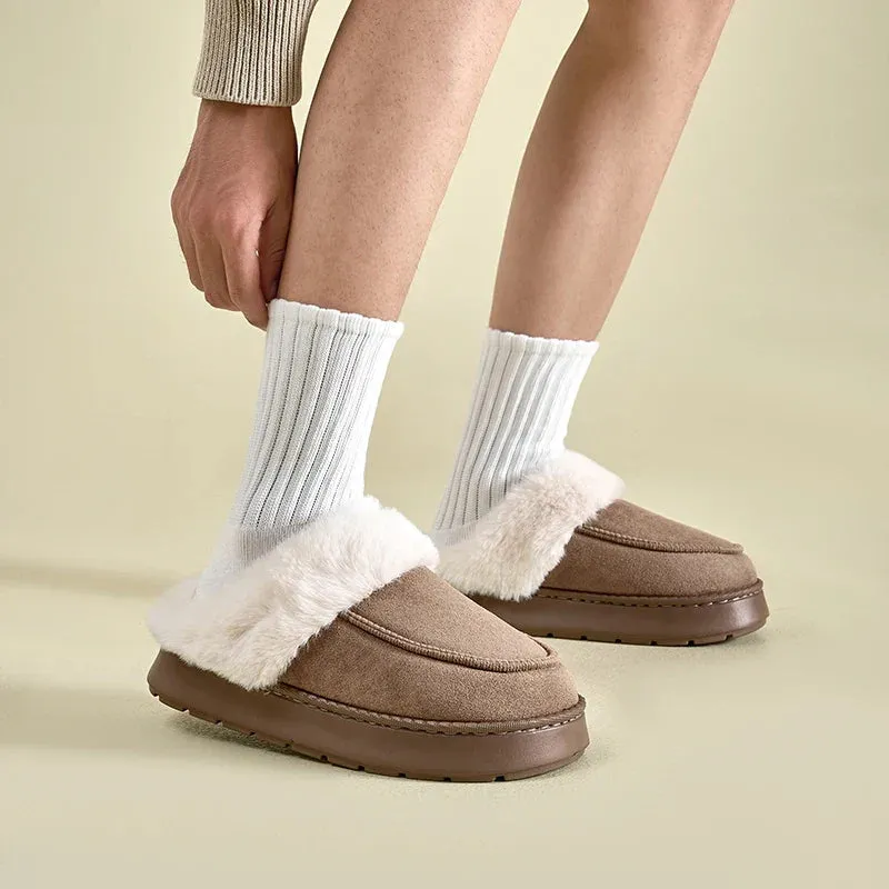 ConfortCoton - Chaussons d'Hiver en Coton pour Homme