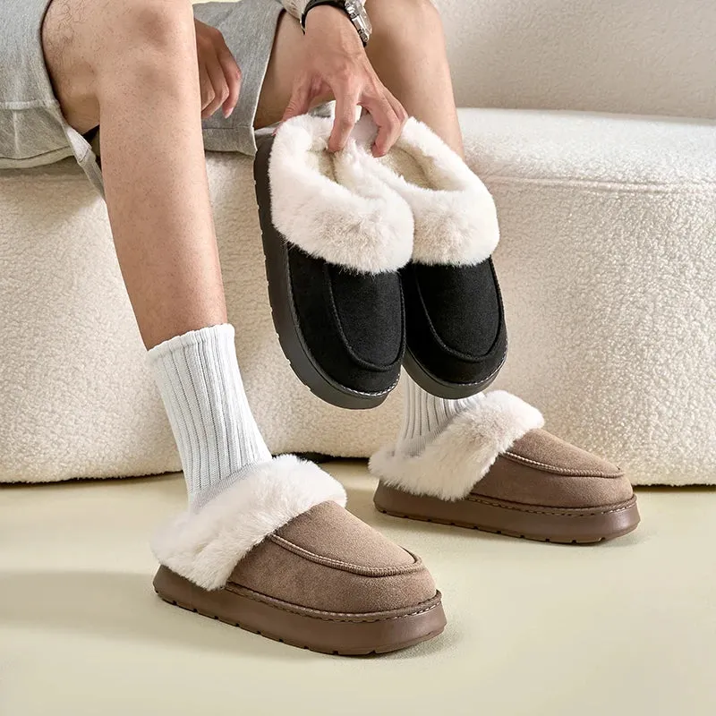 ConfortCoton - Chaussons d'Hiver en Coton pour Homme