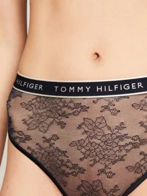 Culotte hipster taille haute en dentelle | Bleu | Tommy Hilfiger