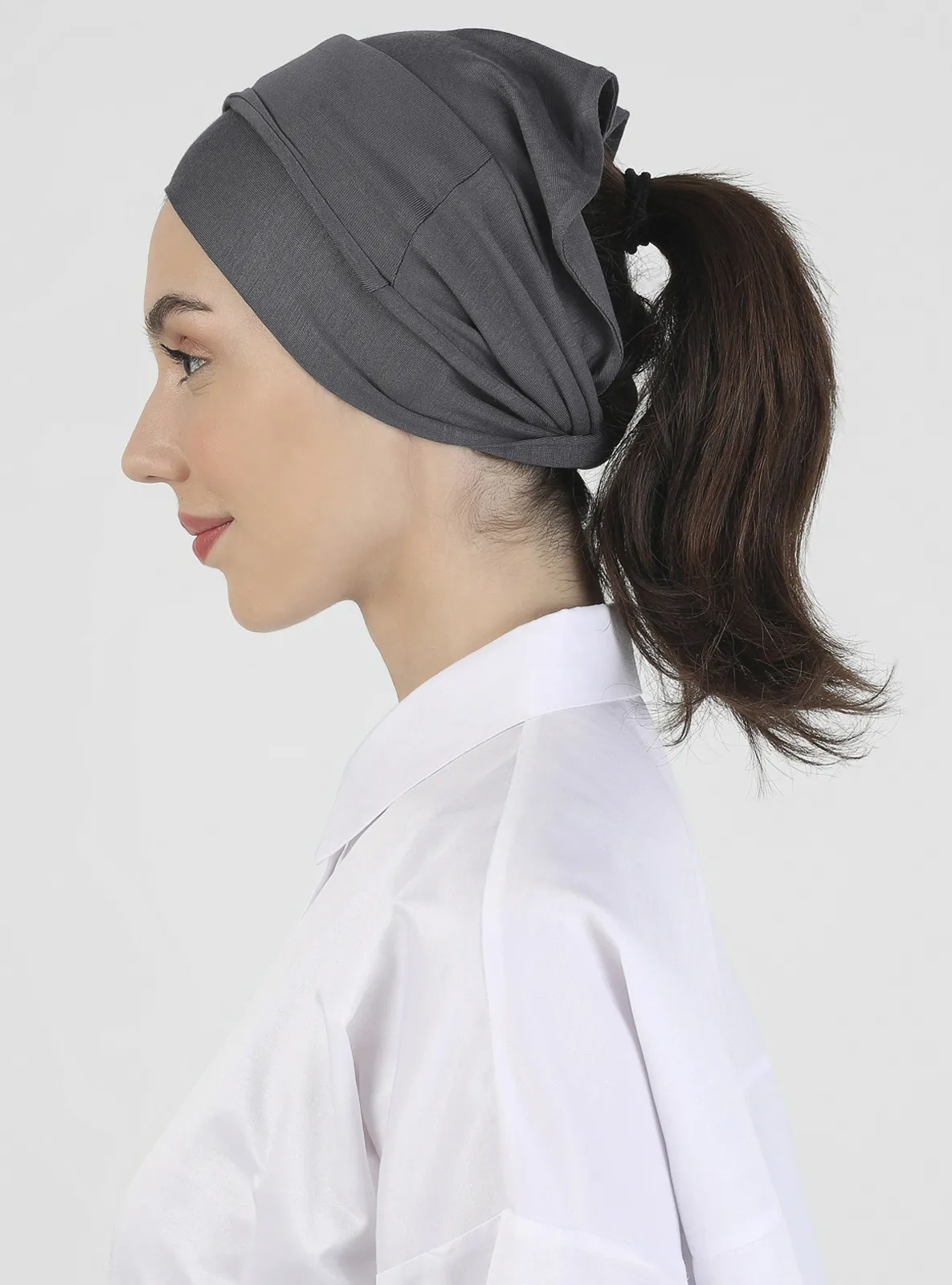 Dark Gray - Plain - Bonnet