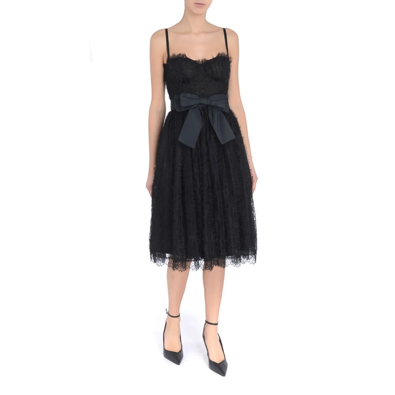 Elisabetta Franchi Robe en dentelle noire