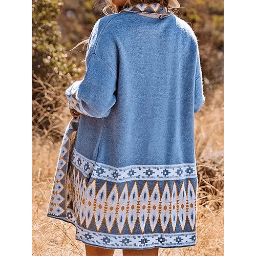 Elisandra | Cardigan tribal long pour un hiver élégant