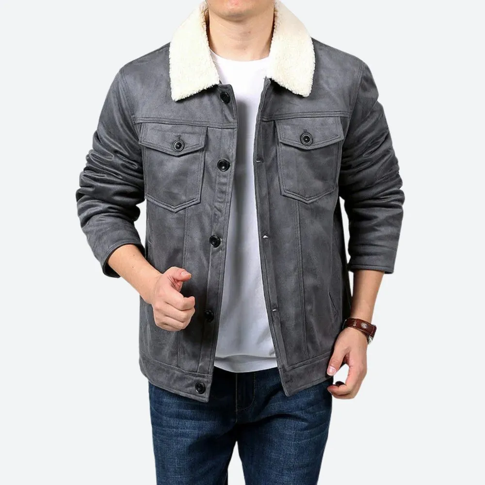 Elmer - Blouson Bomber en Velours et Suède pour Homme