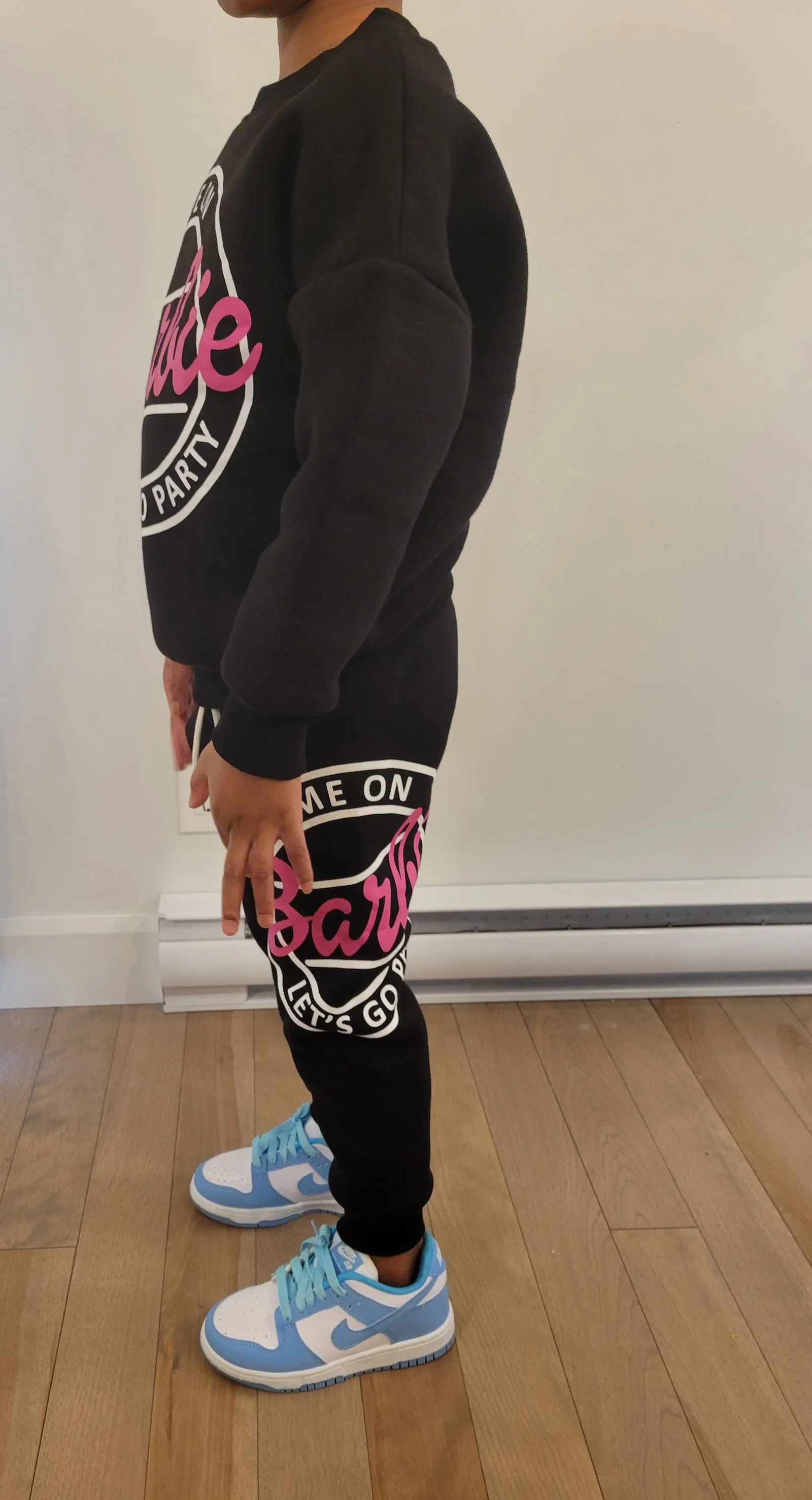 Ensemble 2 pantalon jogging et chandail Barbie pour fille de 3 à 10 ans