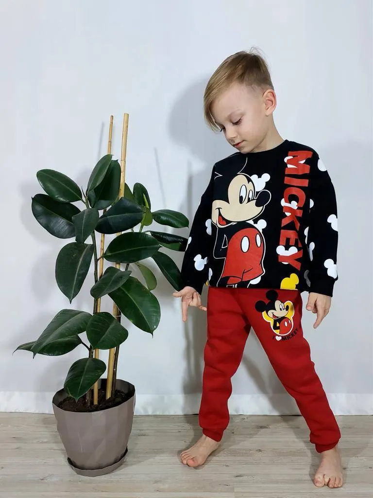 Ensemble 2 pièces pantalon jogging et chandail MICKEY de 3 à 10 ans