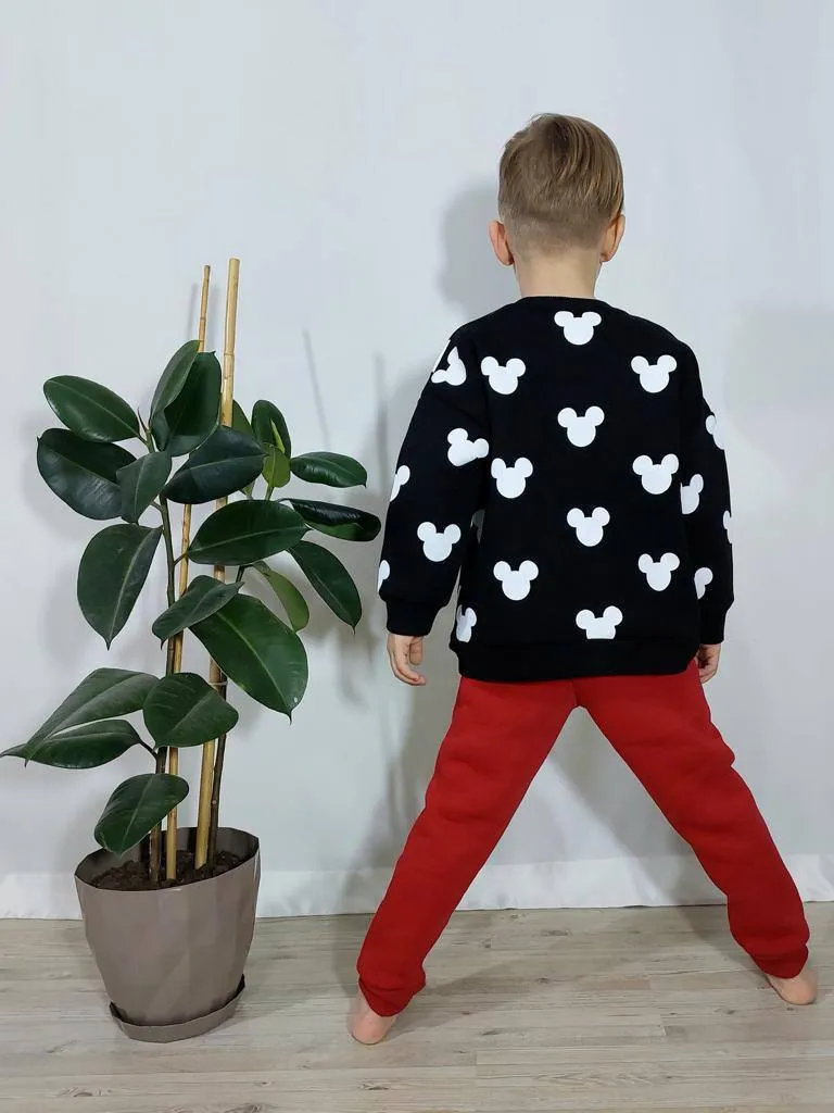 Ensemble 2 pièces pantalon jogging et chandail MICKEY de 3 à 10 ans