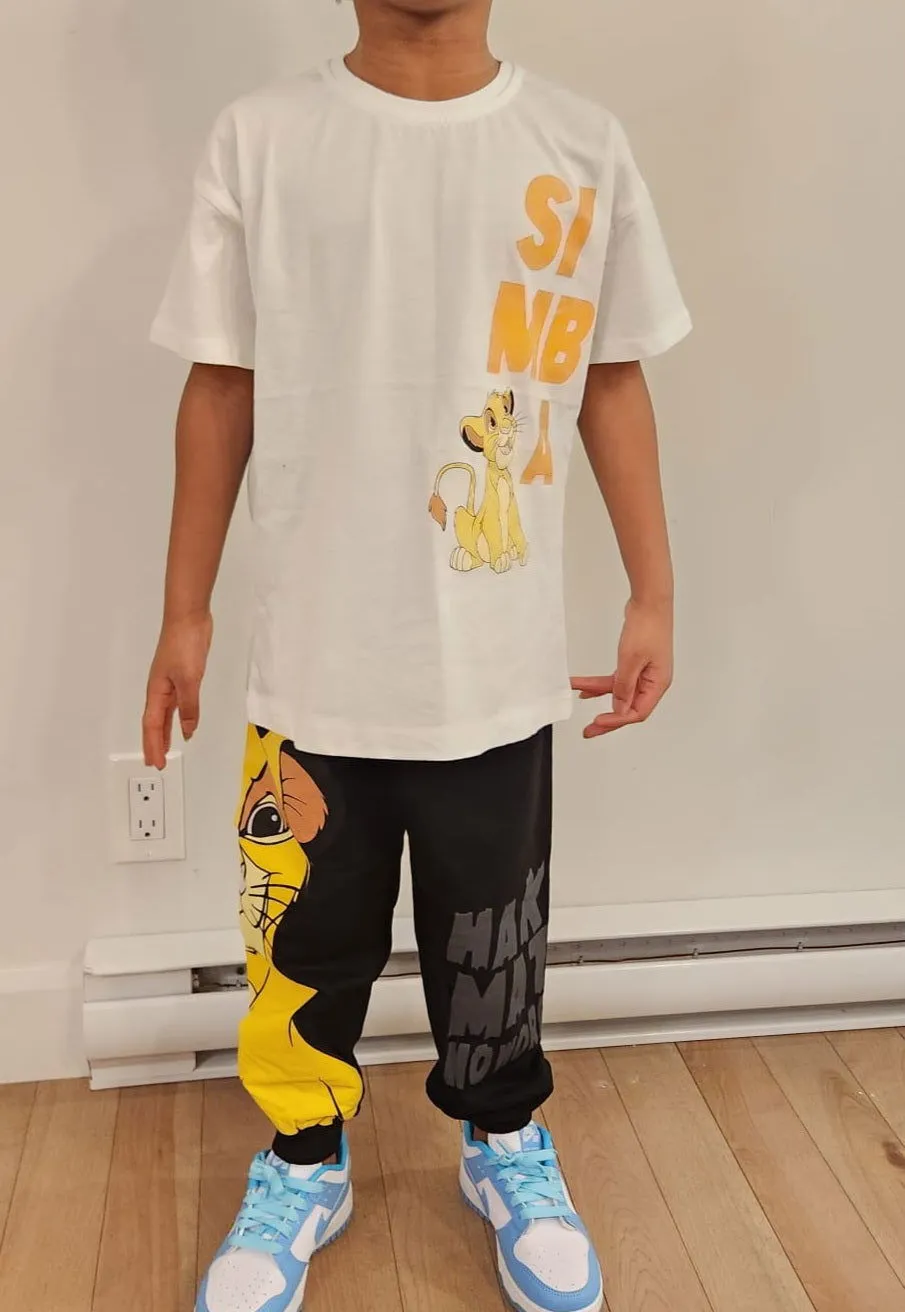 Ensemble 2 pièces pantalon jogging et t-shirt LION pour garon de 18 mois à 5 ans.