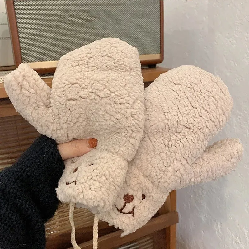 Esmee - Moufles en peluche avec protection douce et chaude