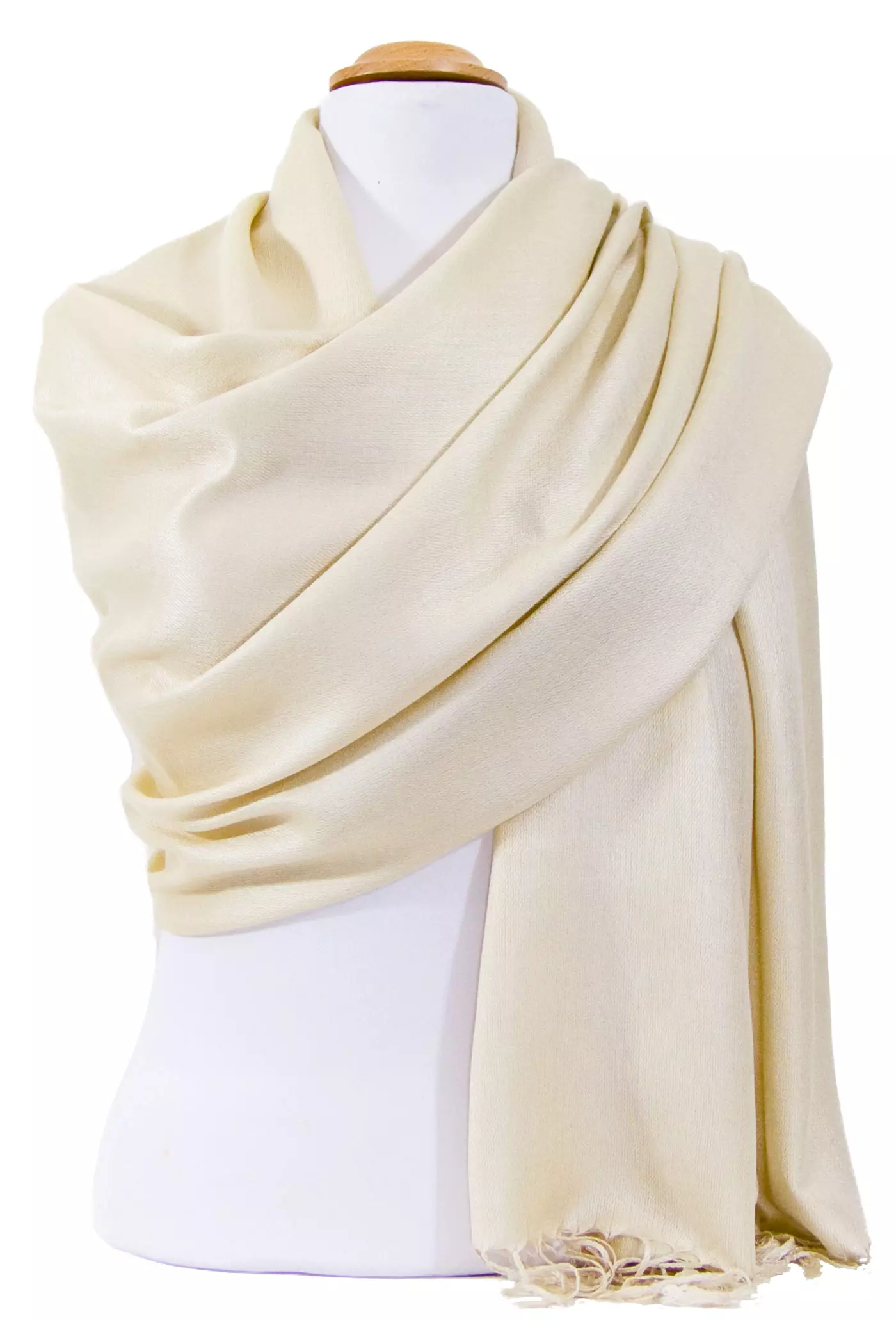 Etole pashmina beige clair uni Sacha