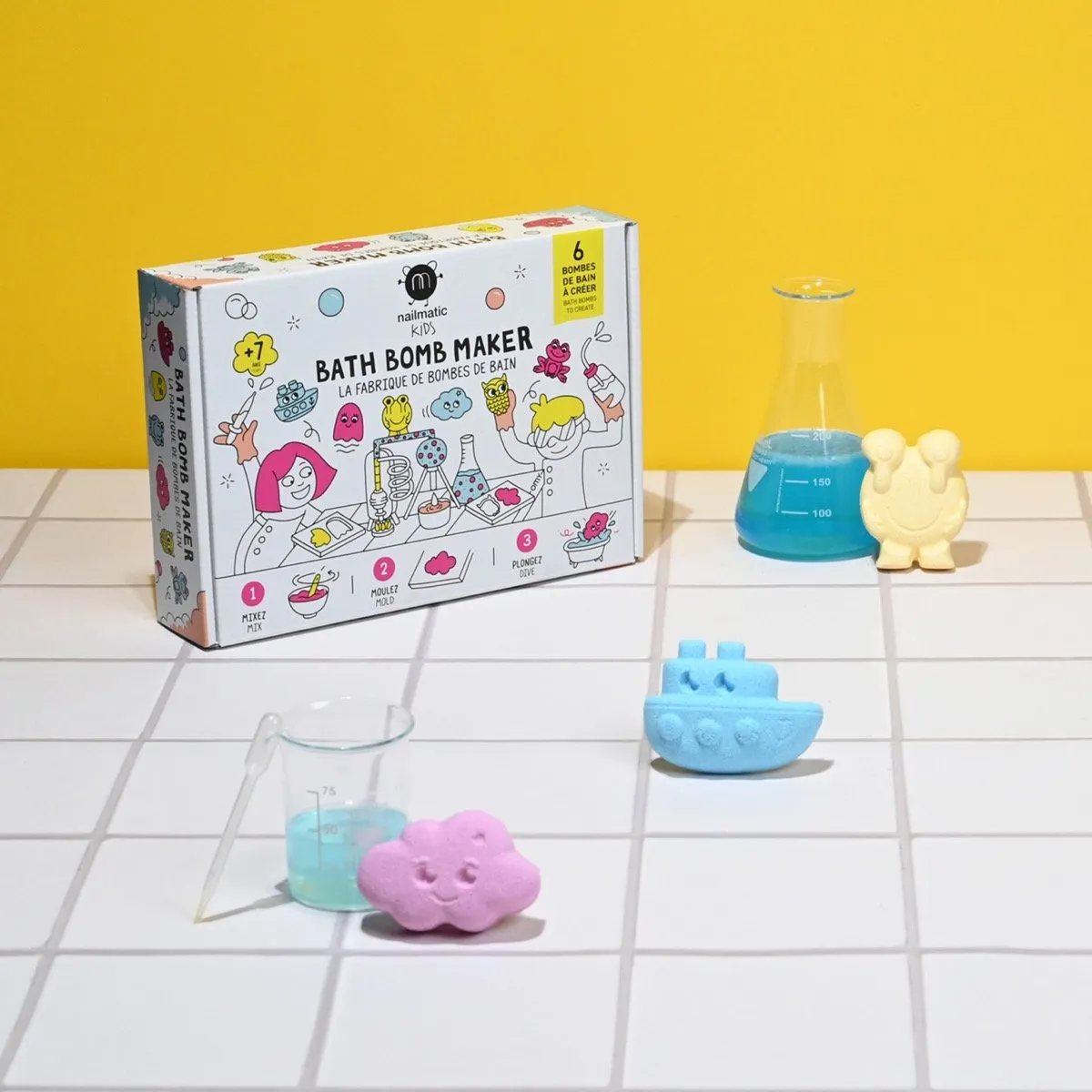 Fabrique de bombes de bain enfant - Kit DIY Nailmatic