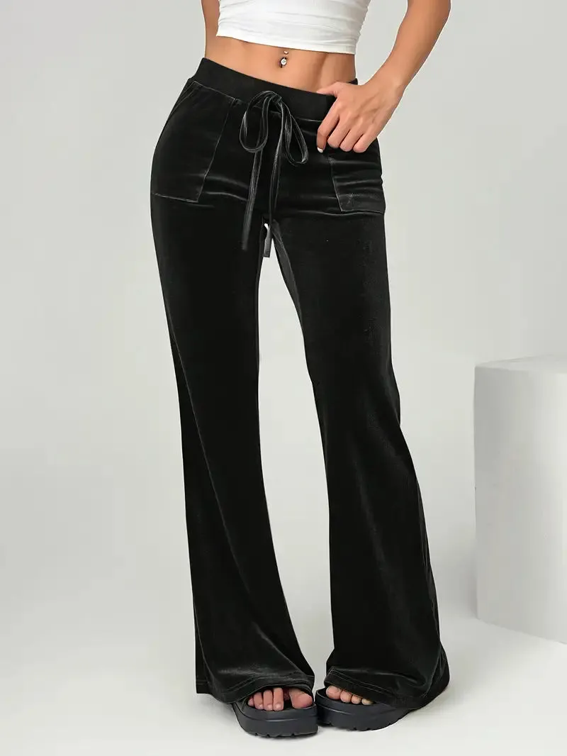 Femmes - Pantalon large - Velours doux - Pantalon tendance en velours 