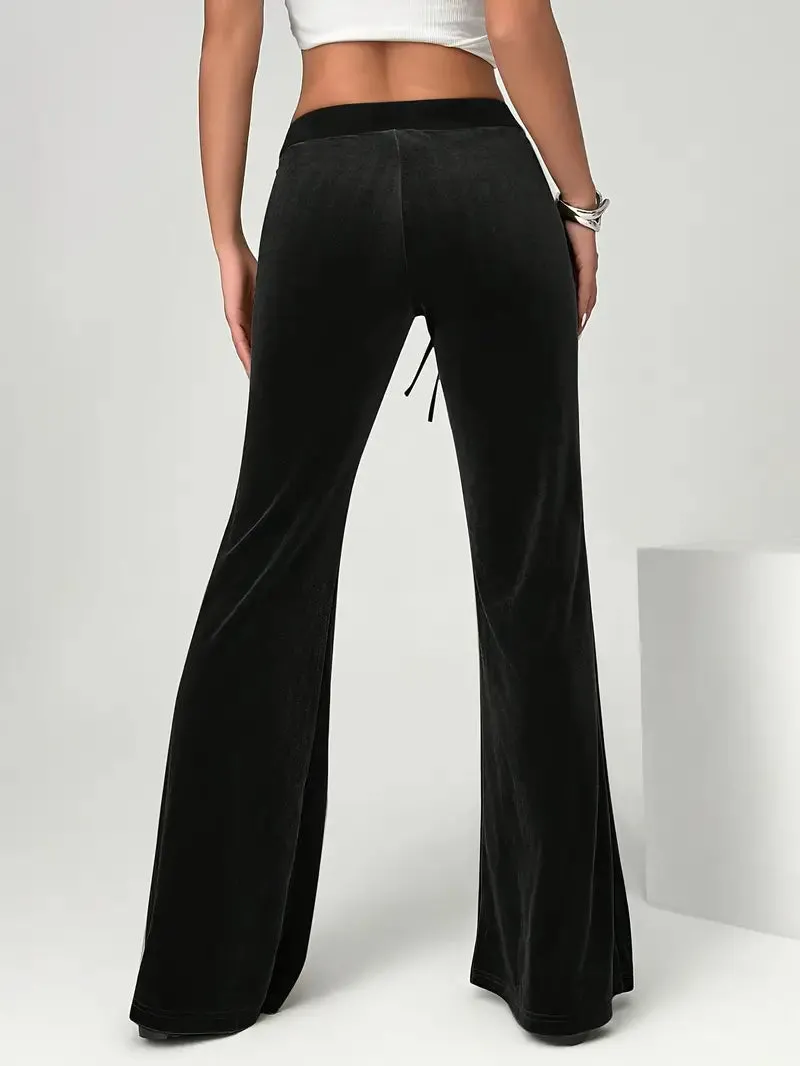 Femmes - Pantalon large - Velours doux - Pantalon tendance en velours 