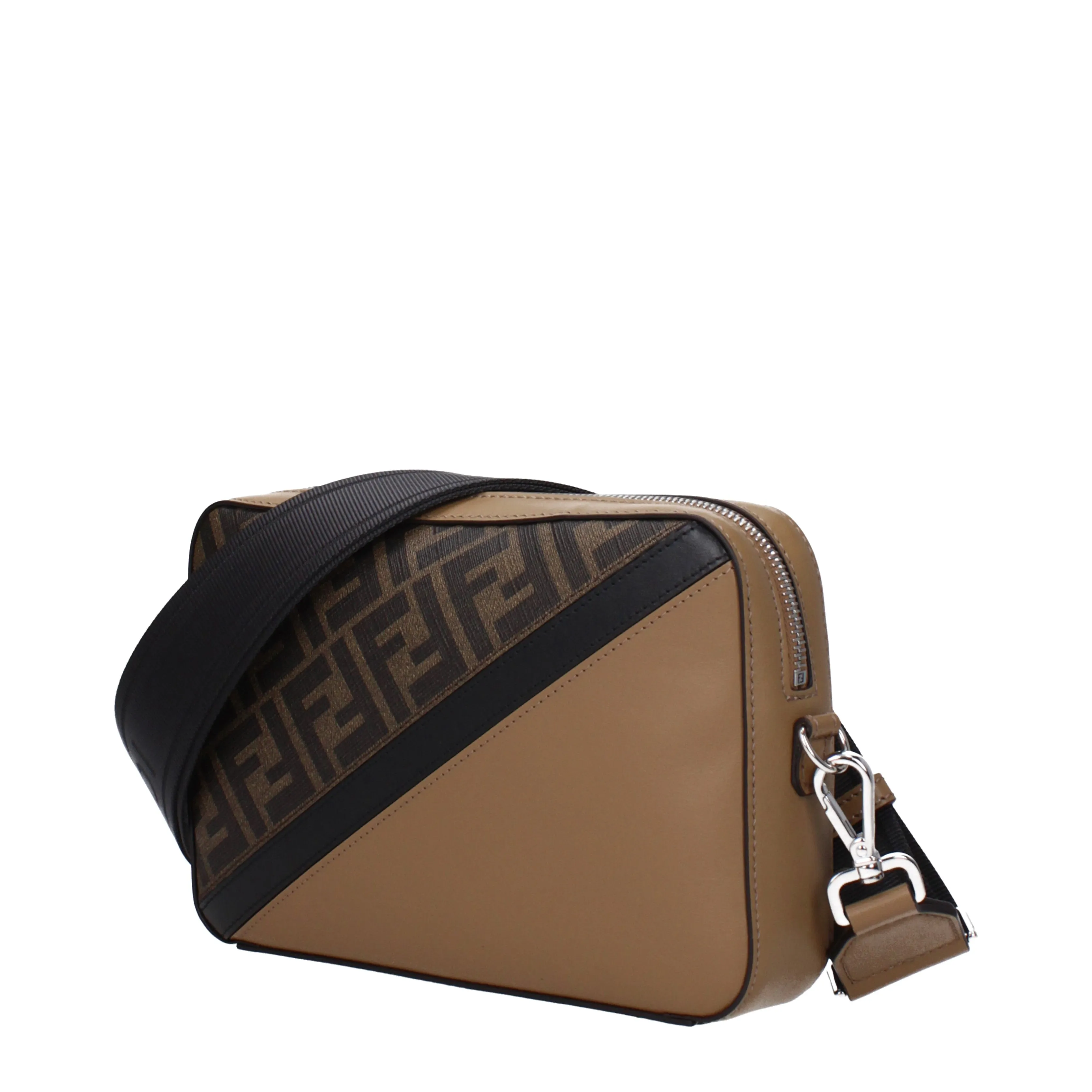 Fendi Sacs d'épaule caméra caméra Homme Tissu marron / tabac