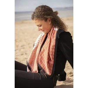 Foulard Mya - Ecru & Rouille