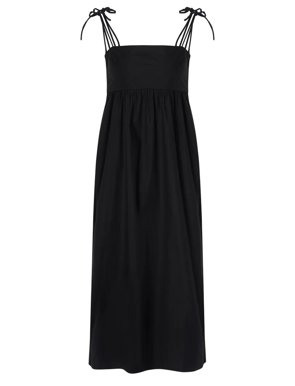 Ganni Robe en popeline de coton noire