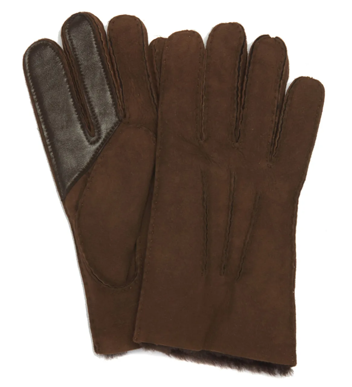 Gants UGG en daim marron