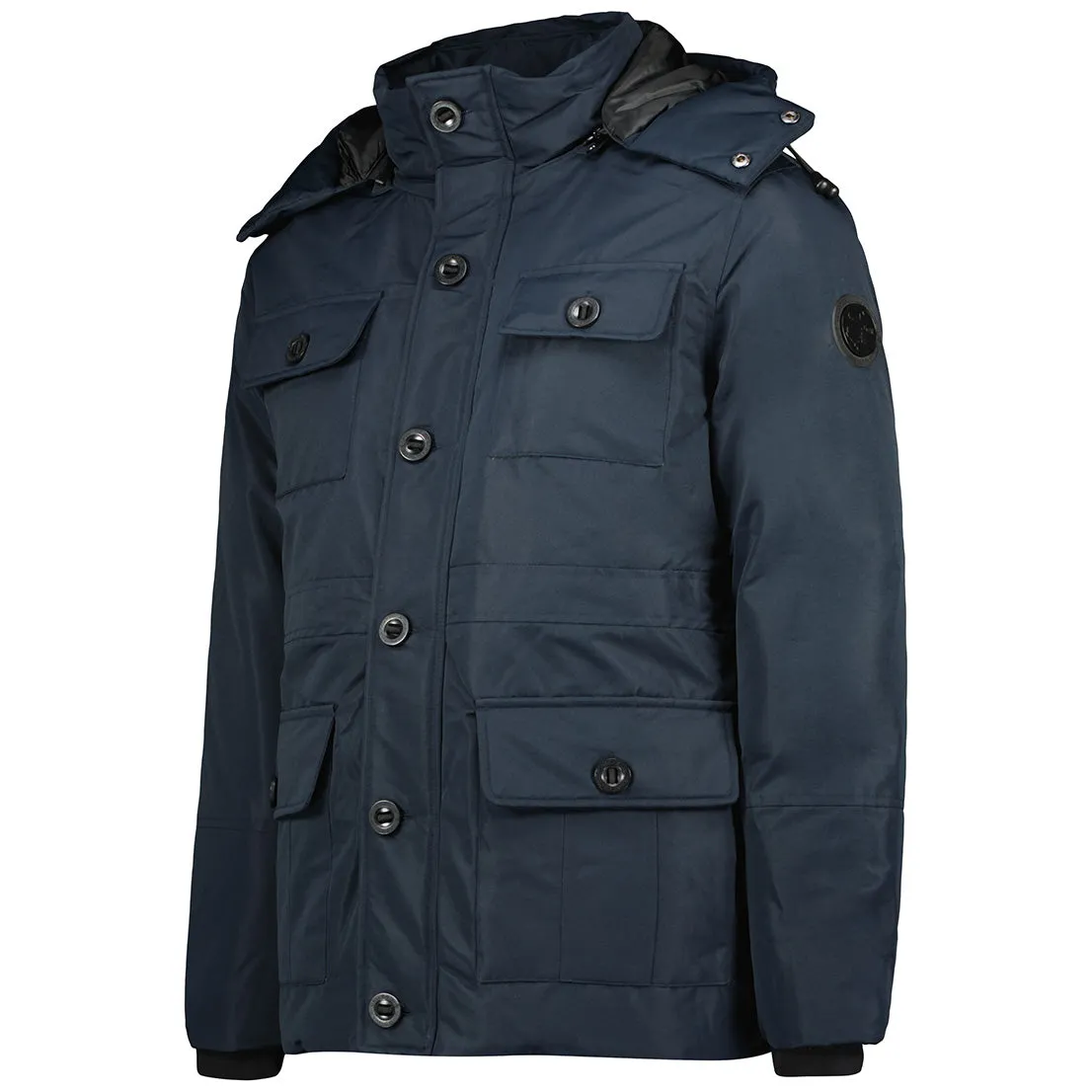 Geographical Norway Coucou Homme - Parka Multi-Poches Boutonnées Marine