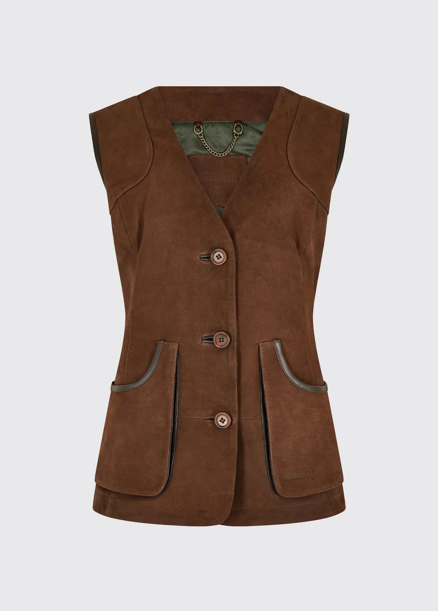 Gilet en cuir Allendale - Walnut