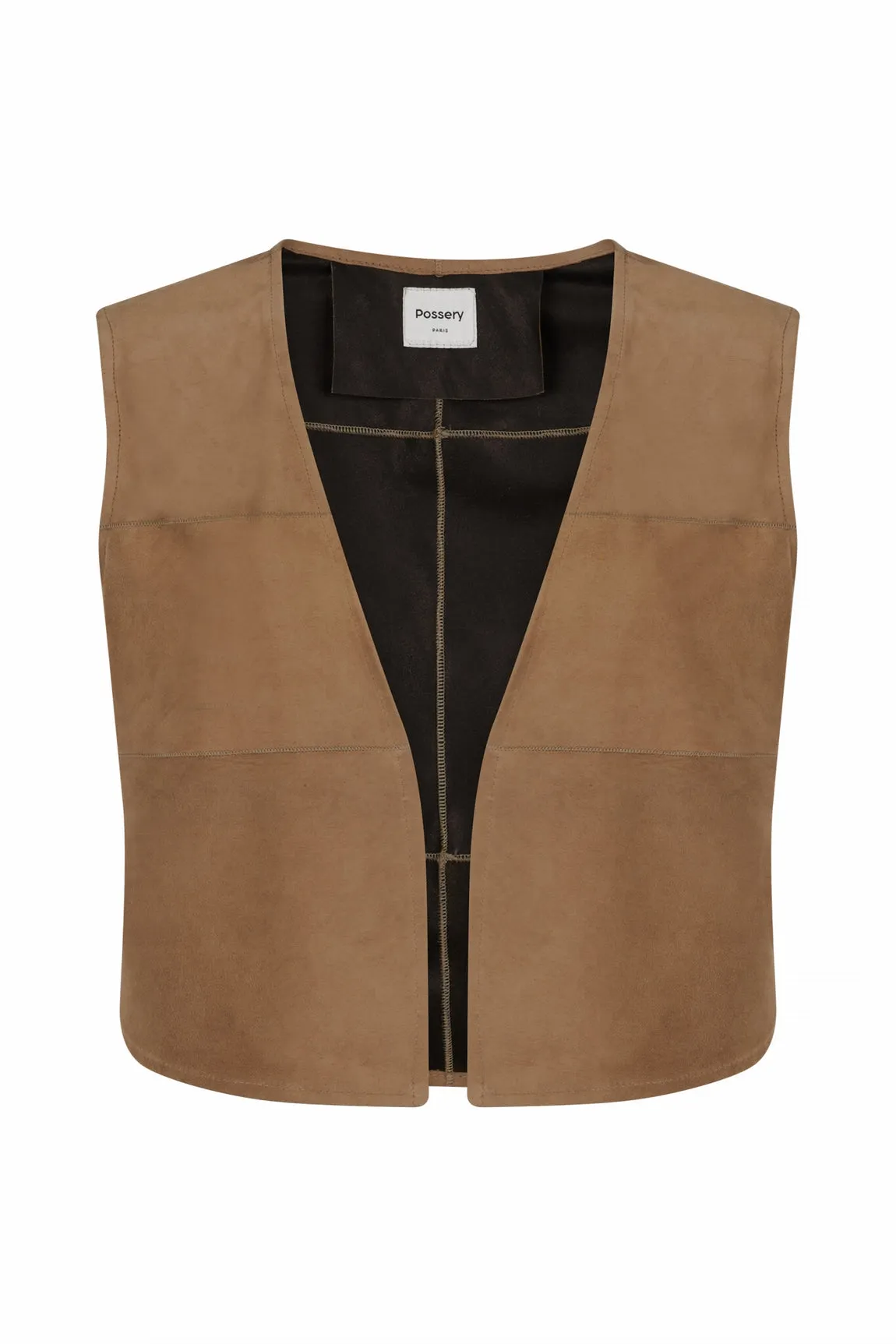 GILET EN DAIM STYLE BOHEME - ESTELLA