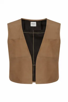 GILET EN DAIM STYLE BOHEME - ESTELLA