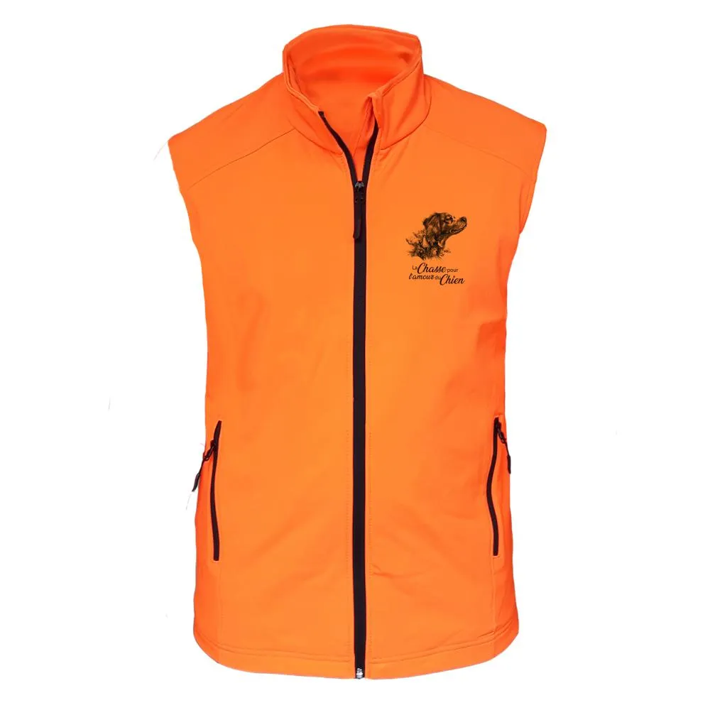 Gilet softshell  – Pour l’amour du chien Epagneul Breton