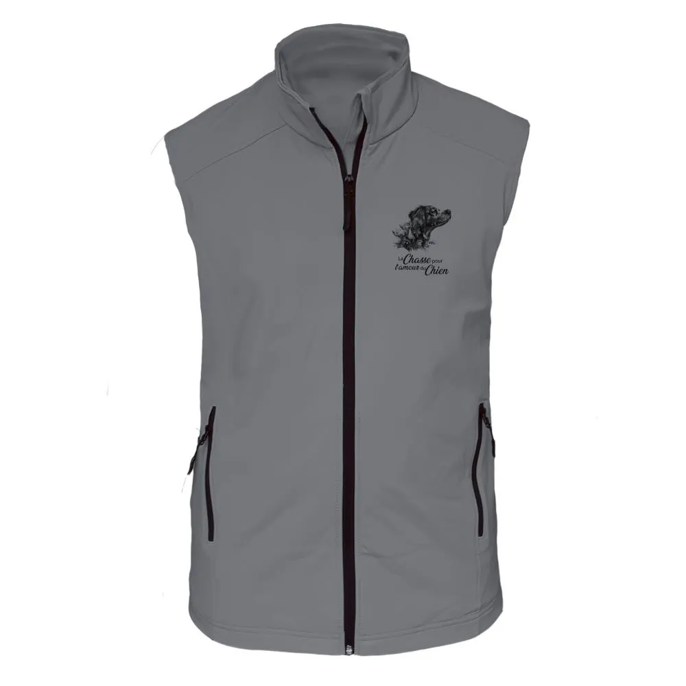 Gilet softshell  – Pour l’amour du chien Epagneul Breton