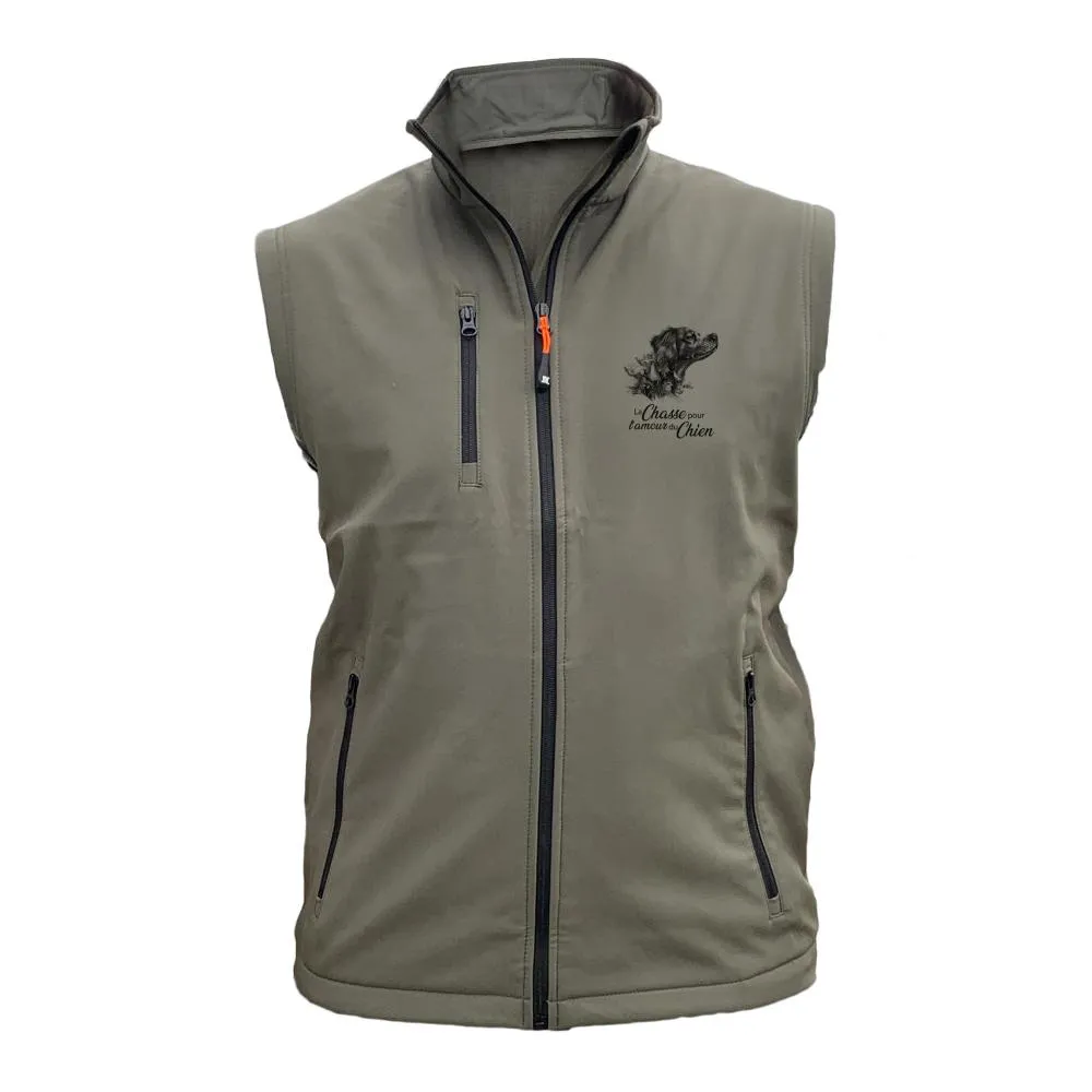 Gilet softshell  – Pour l’amour du chien Epagneul Breton