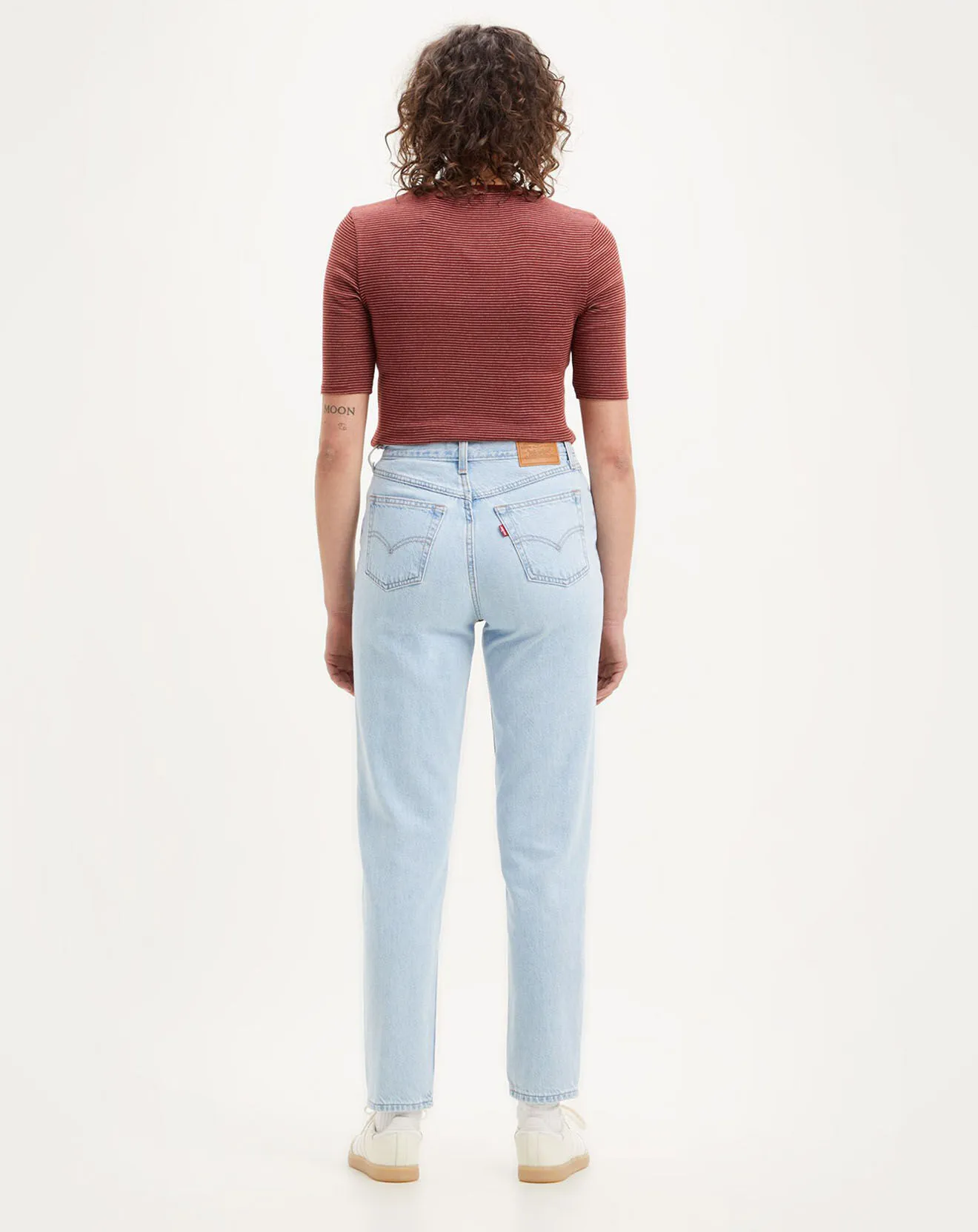 Jean 80'S Mom taille haute bleu clair