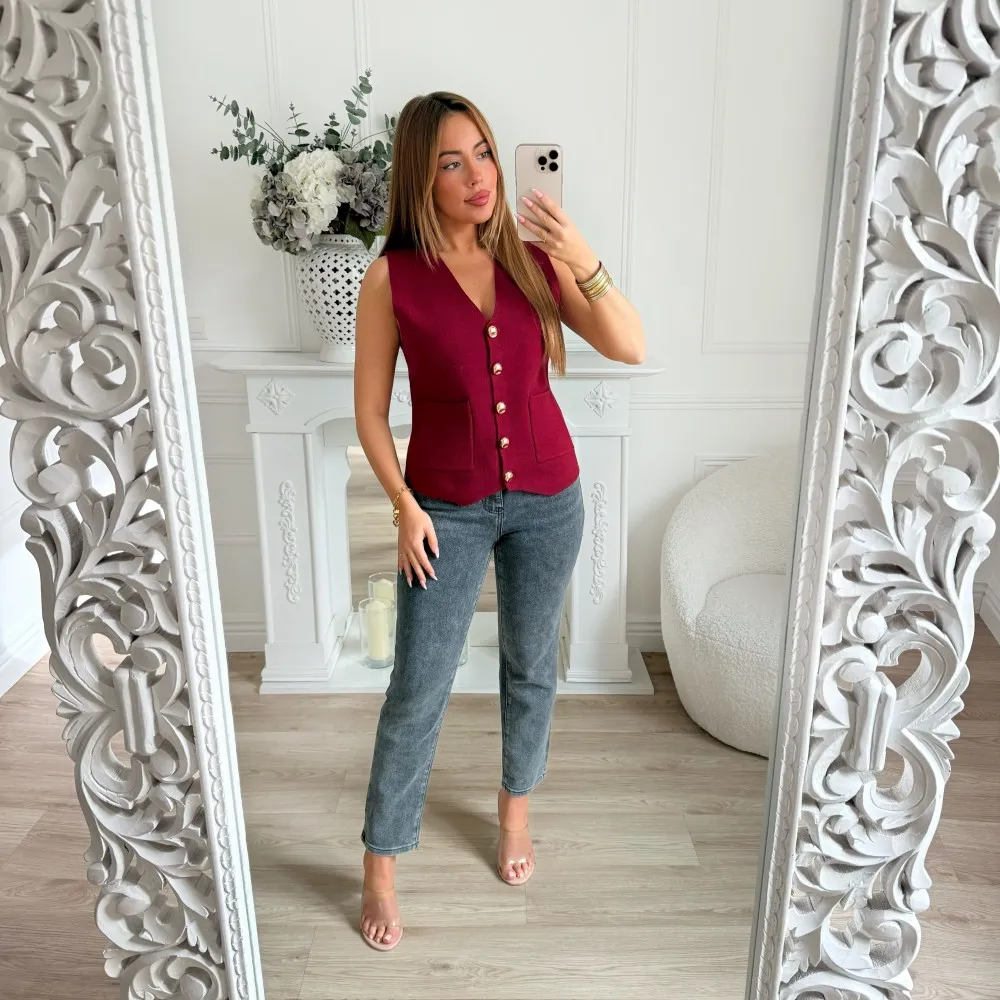 JEAN  MOM FIT GRIS EFFET DELAVÉ