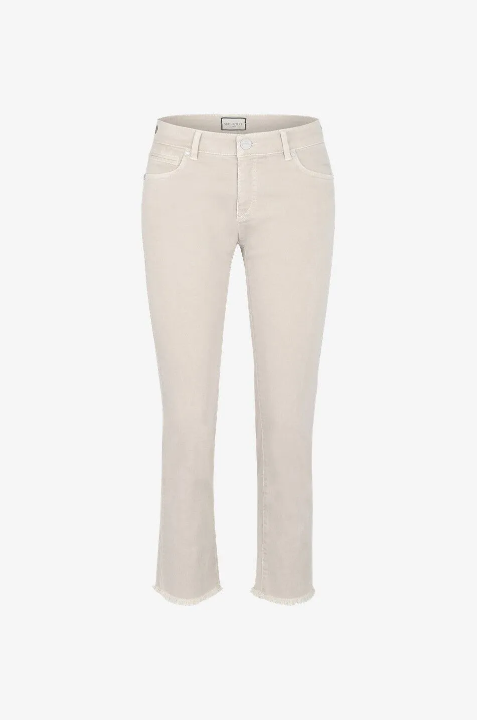 Jean slim en coton stretch effiloché Claire Cropped