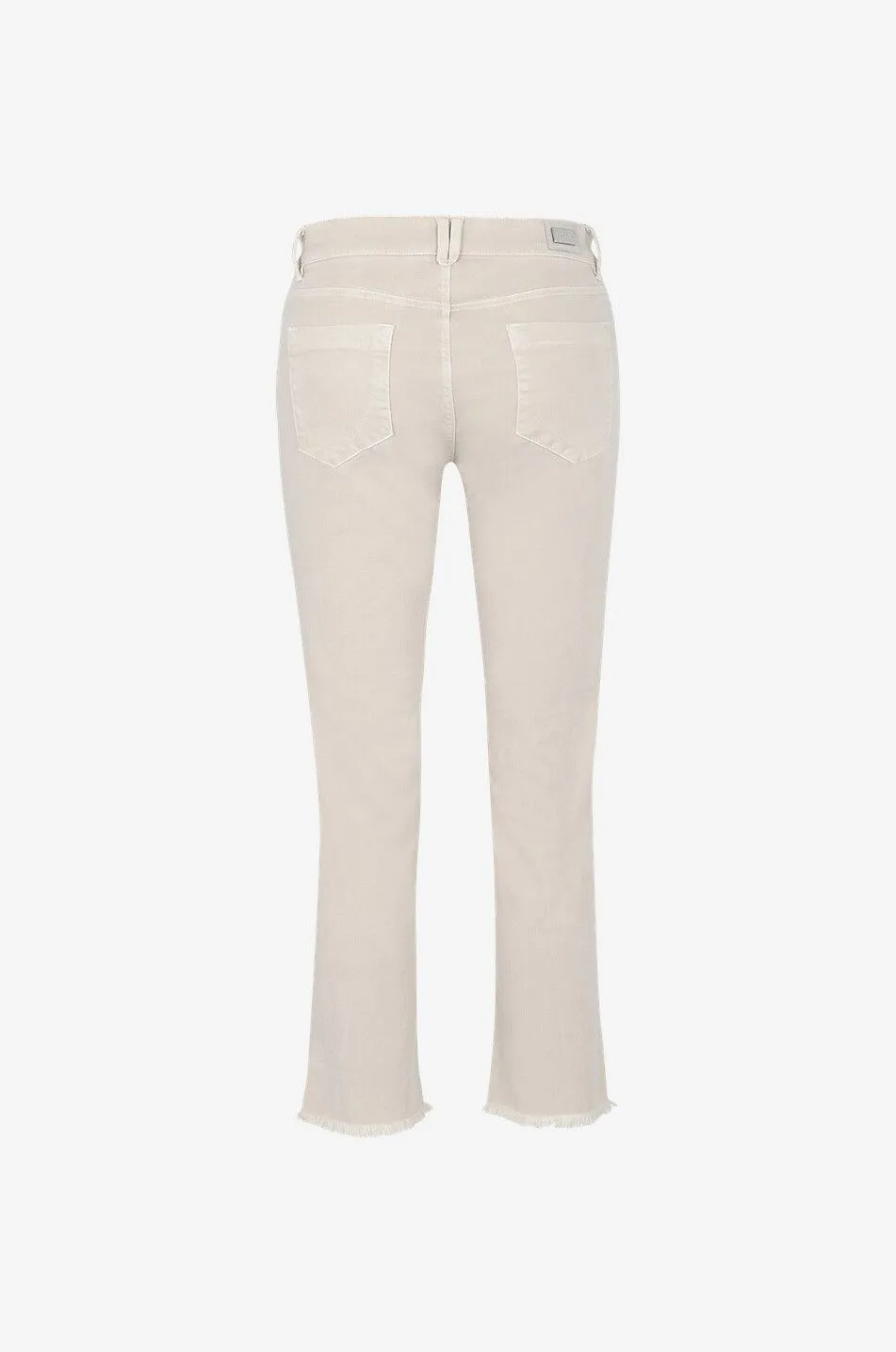 Jean slim en coton stretch effiloché Claire Cropped