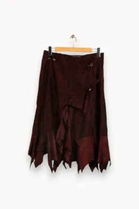 Jupe bordeaux satinée - Taille XL/42