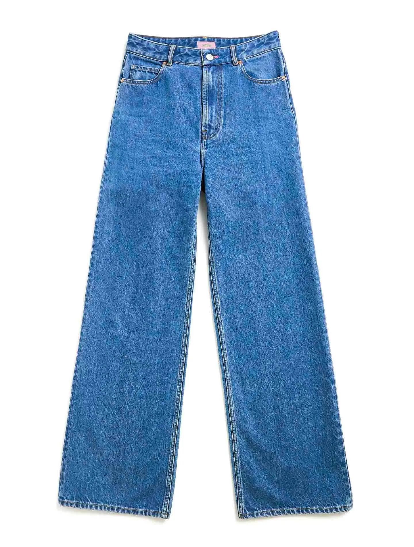 Le Jean Wide leg Brenda coton regen-recyclé Bleu medium