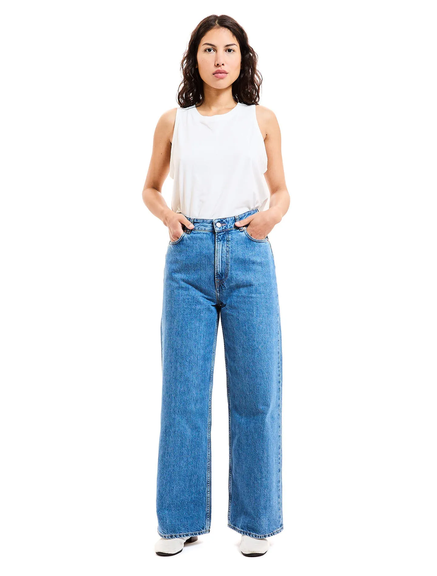 Le Jean Wide leg Brenda coton regen-recyclé Bleu medium