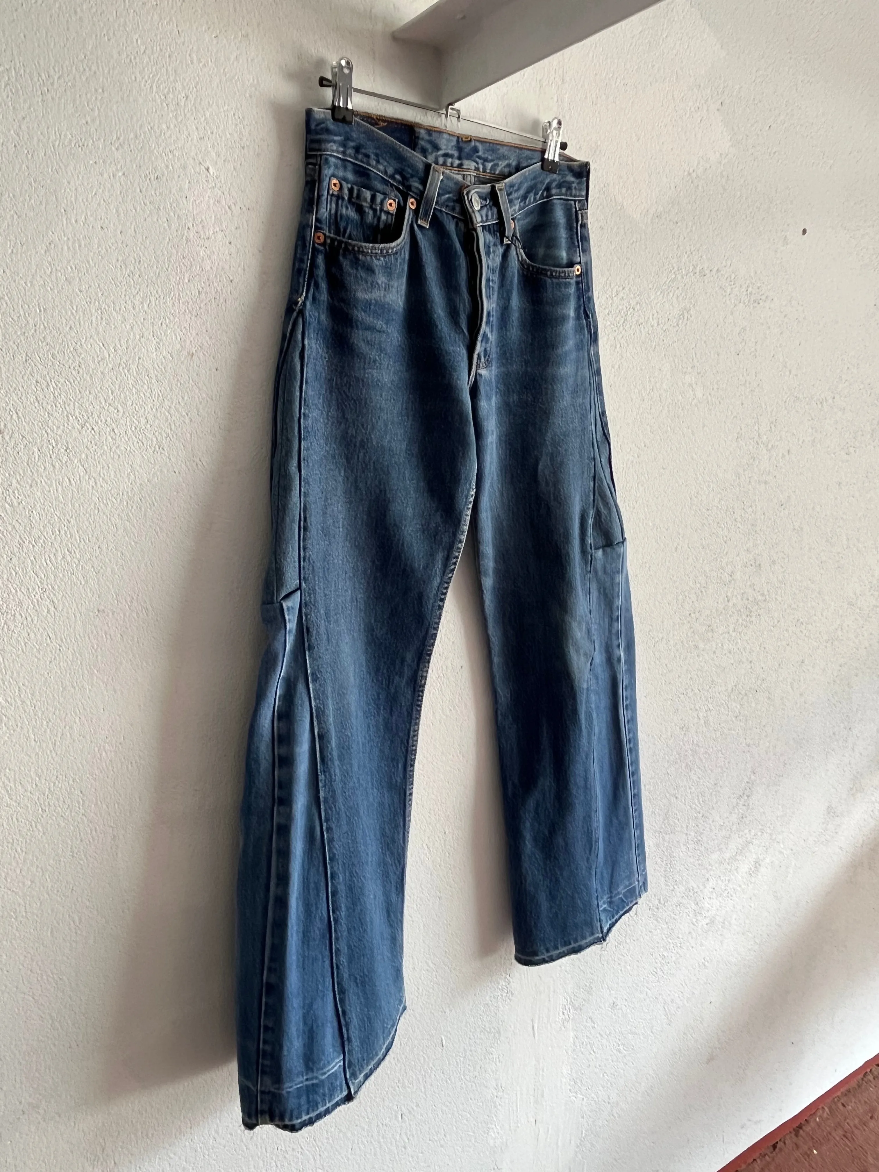 Levi's 501 STUDENT upcyclé W27L32 Made in USA 90s