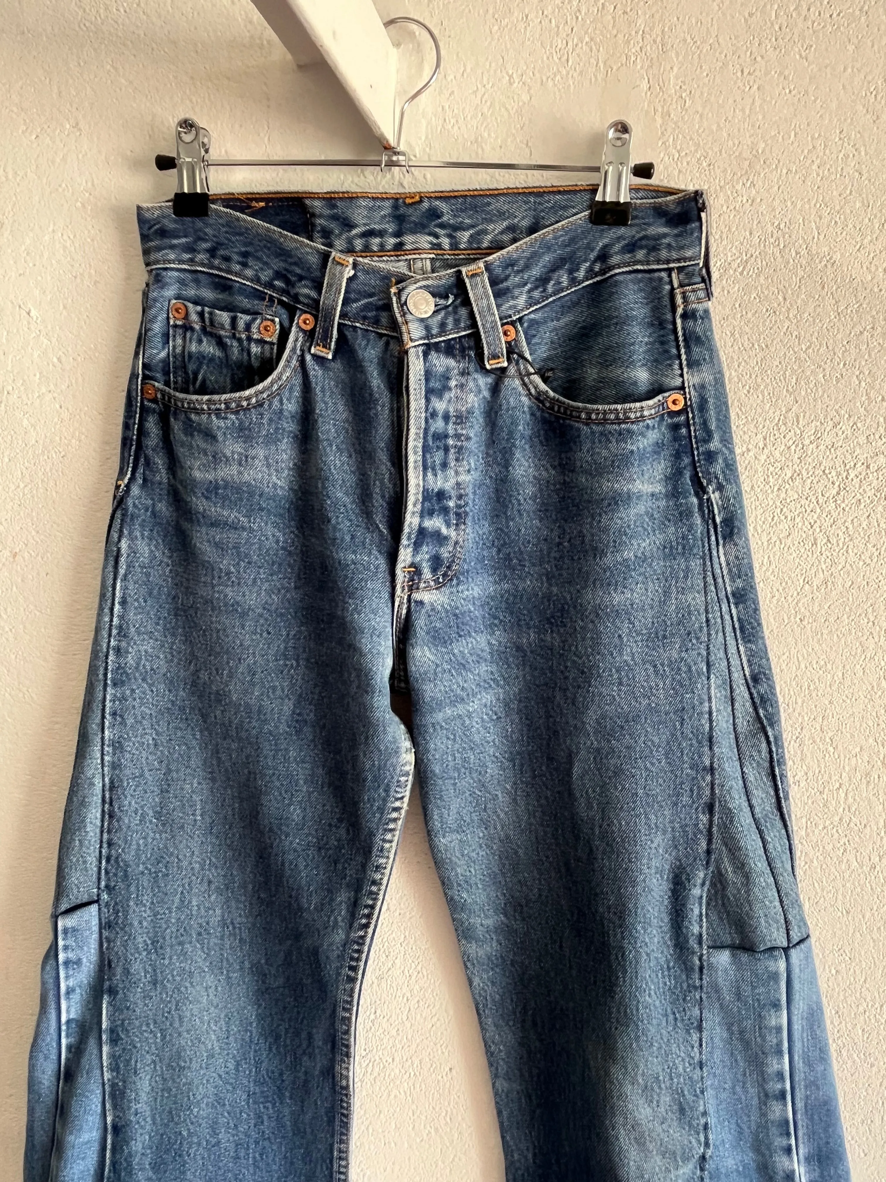 Levi's 501 STUDENT upcyclé W27L32 Made in USA 90s