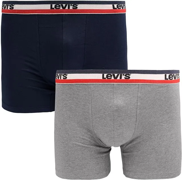 Levi's Boxer-shorts Brief Lot de 2 Marine Gris 701223908-002