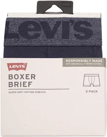 Levi's Boxer-shorts Brief Lot de 2 Marine Melange 701203923-