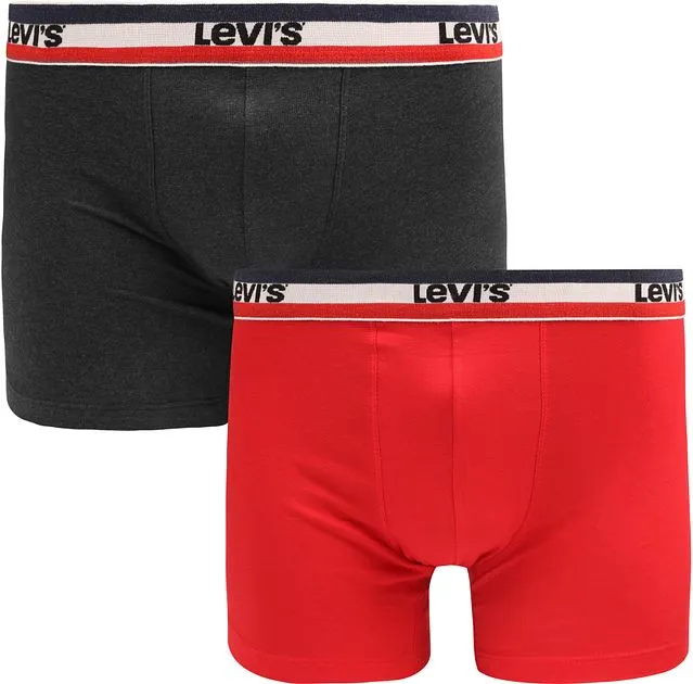 Levi's Boxer-shorts Brief Lot de 2 Rouge Gris 701223908-004 