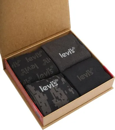 Levi's Boîte cadeau de 4 paires de chaussettes Noir 7012246